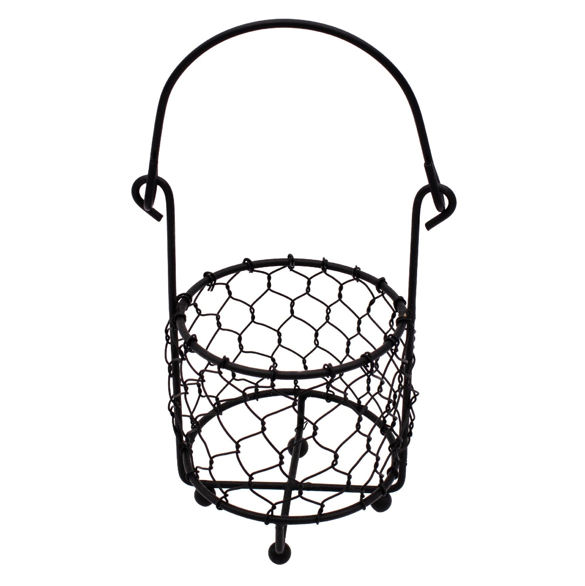 Mason Jar Lifestyle single pint jar caddy with chicken wire for hanging or carrying a mason jar, ideal for rustic decor or storage.