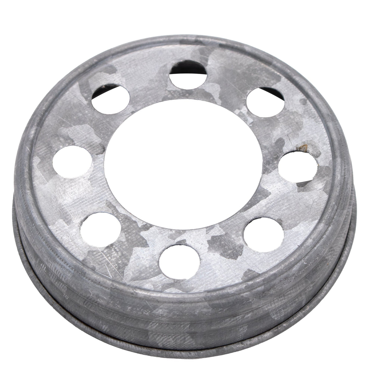 Galvanized mason jar lighting lid with bulb socket, designed for pendant light fixtures and home decor, by Mason Jar Lifestyle.
