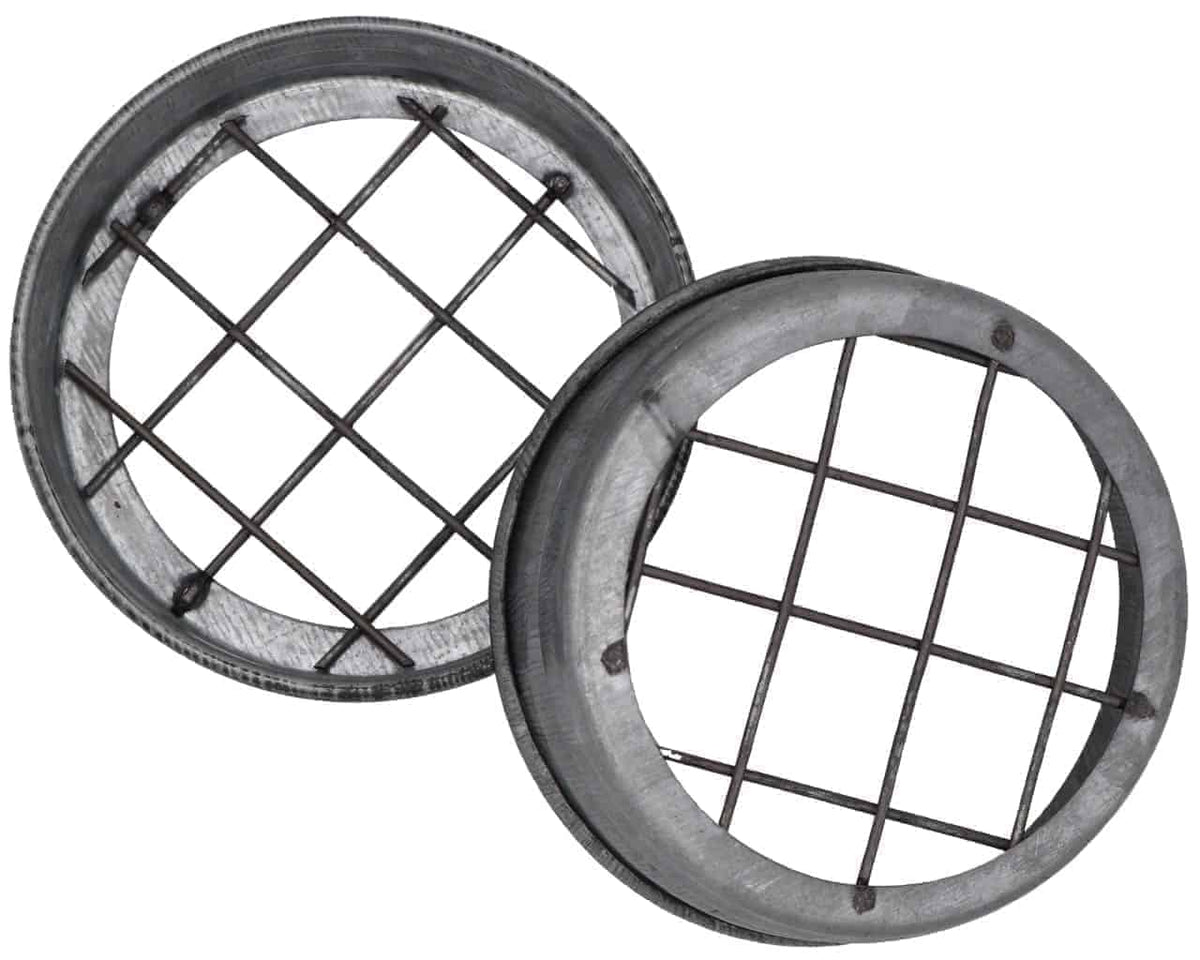 Galvanized metal frog lid flower organizer for Mason jars, featuring chicken wire design for Mason Jar Lifestyle.