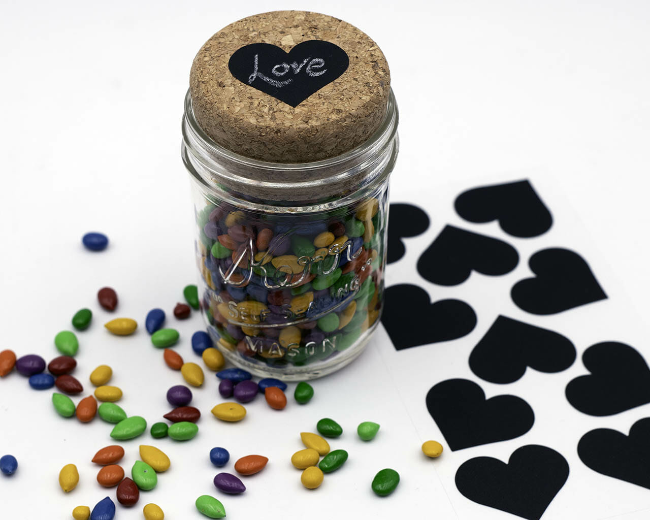 Set of four Mason Jar Lifestyle cork lid stoppers for regular-mouth mason jars, ideal for sealing and preserving jars.