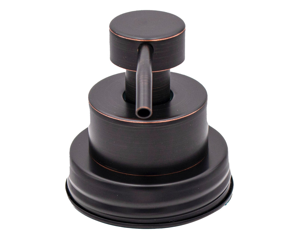 Oil-rubbed bronze foaming soap pump dispenser for mason jars, designed for regular mouth mason jars by Mason Jar Lifestyle.