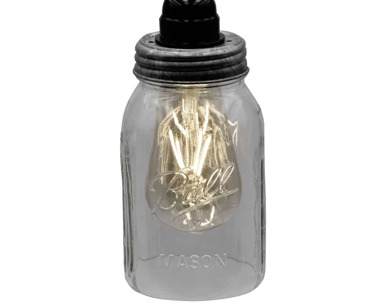 Stainless steel lighting lid for mason jar light fixtures by Mason Jar Lifestyle, designed for regular-mouth mason jars.