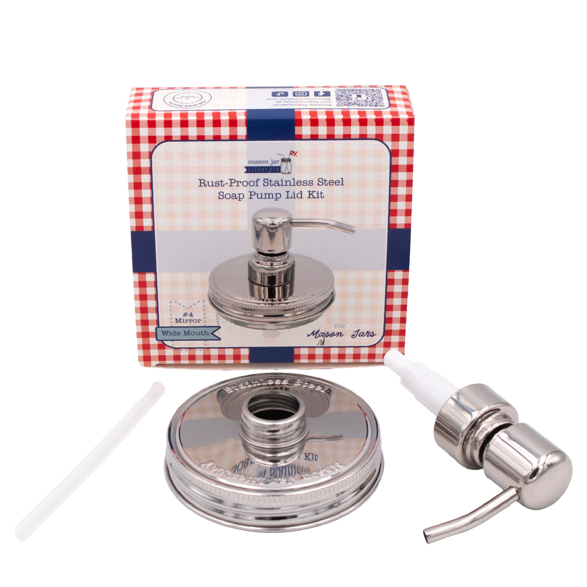 Mirror / Chrome Soap Pump Dispensers for Mason Jars