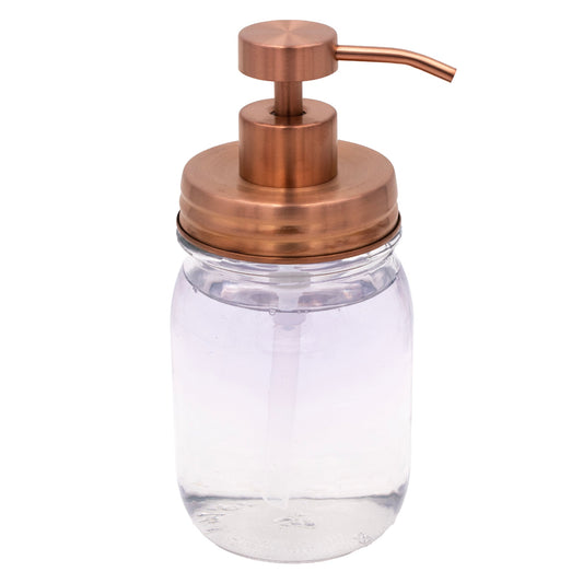 Vintage Copper Soap Pump Lid Kit for Regular Mouth Mason Jars