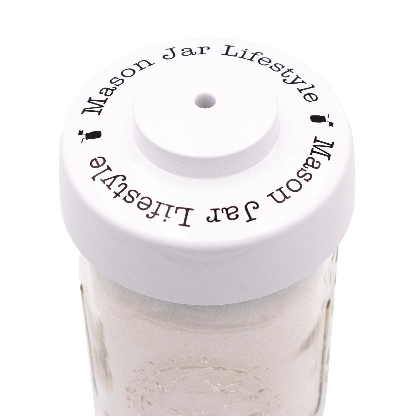 Mason Jar Lifestyle vacuum sealing kit with hand pump, designed for regular and wide mouth Mason jars.