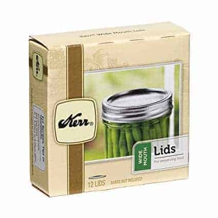Wide-mouth Mason Jar Lifestyle lids for Ball Mason jars, 12-pack, ideal for canning and preserving.