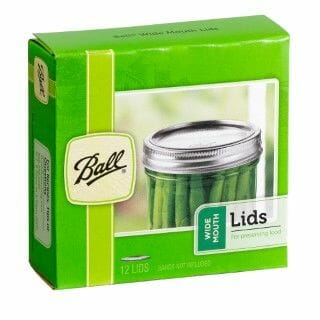 Set of 12 wide-mouth Mason Jar Lifestyle ball mason jar lids for canning and preserving, made of metal with sealing gaskets.