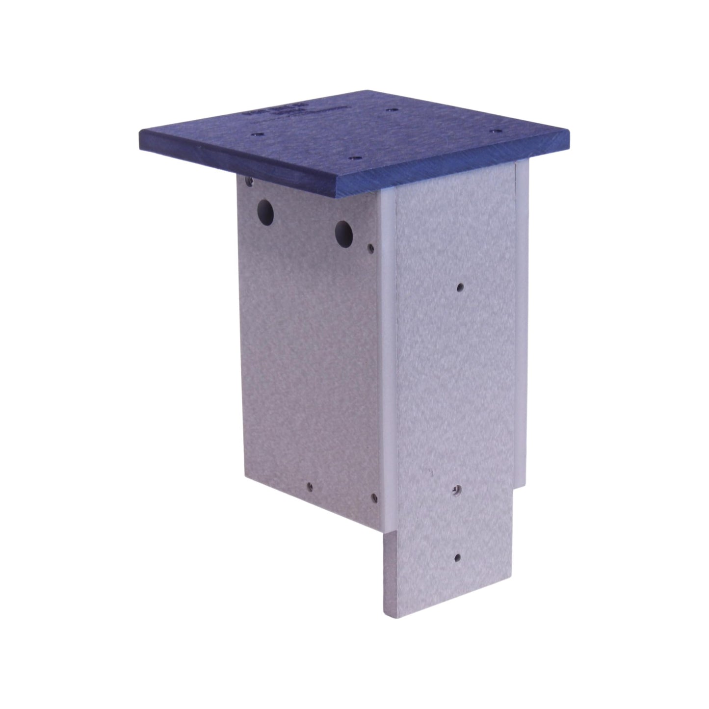 Amish-made Bluebird House on a post, crafted from recycled poly lumber, designed for bird nesting and outdoor garden use.