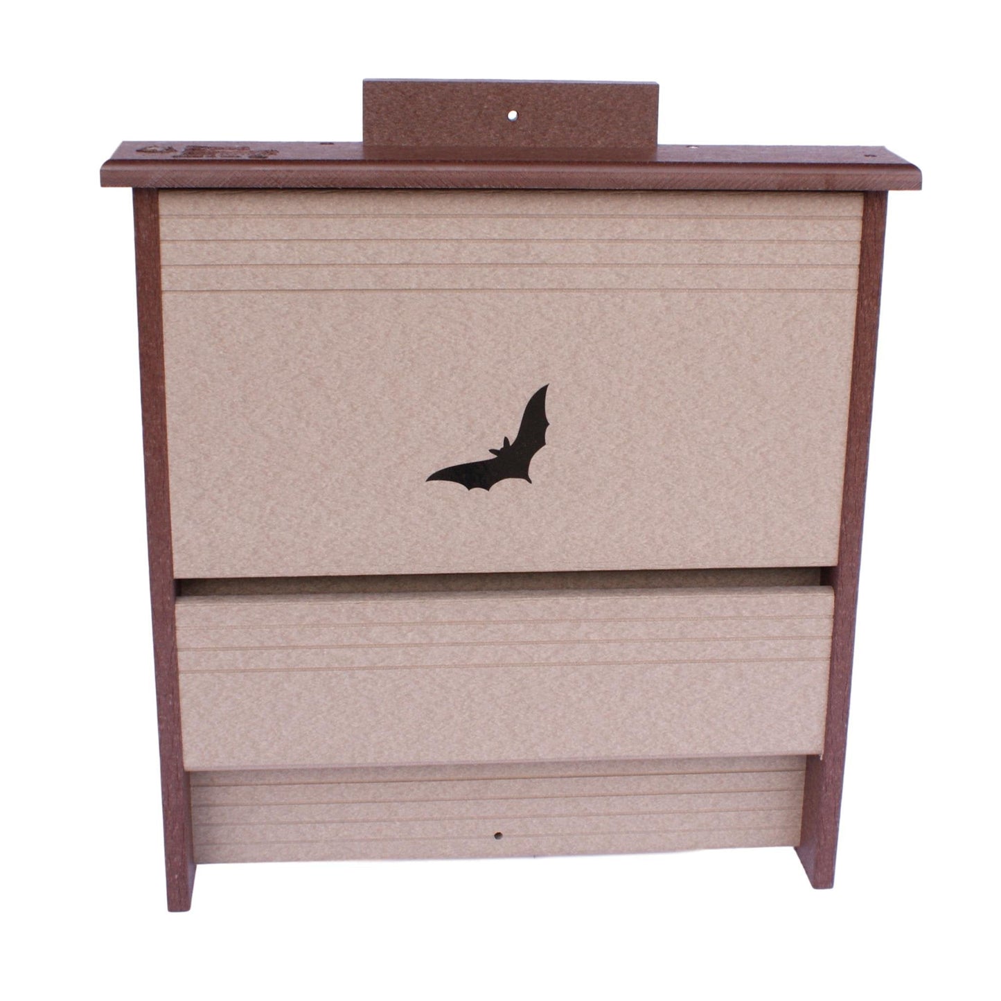 Amish-made 20 colony bat house built from eco-friendly poly lumber, mounted outdoors for bat conservation and habitat.