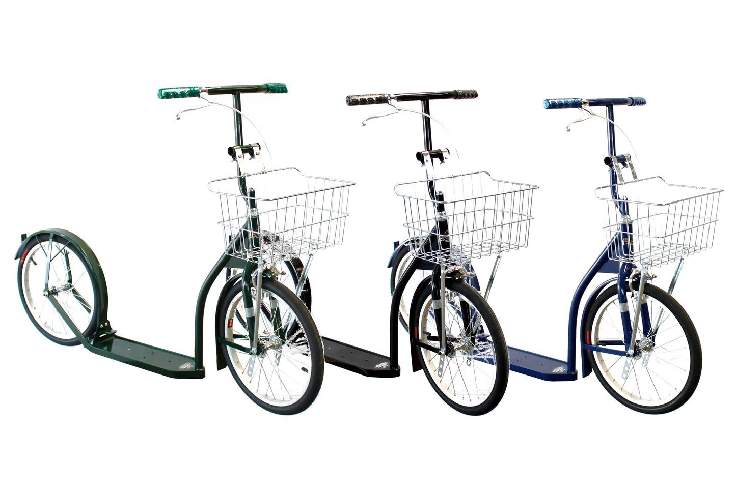 Amish-made Deluxe Kick Scooter Bike Model 2060 in youth and adult size, featuring sturdy frame and handlebar for sports riding.
