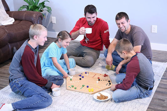 惡化嗚呼大理石棋盤遊戲，雙面，手繪