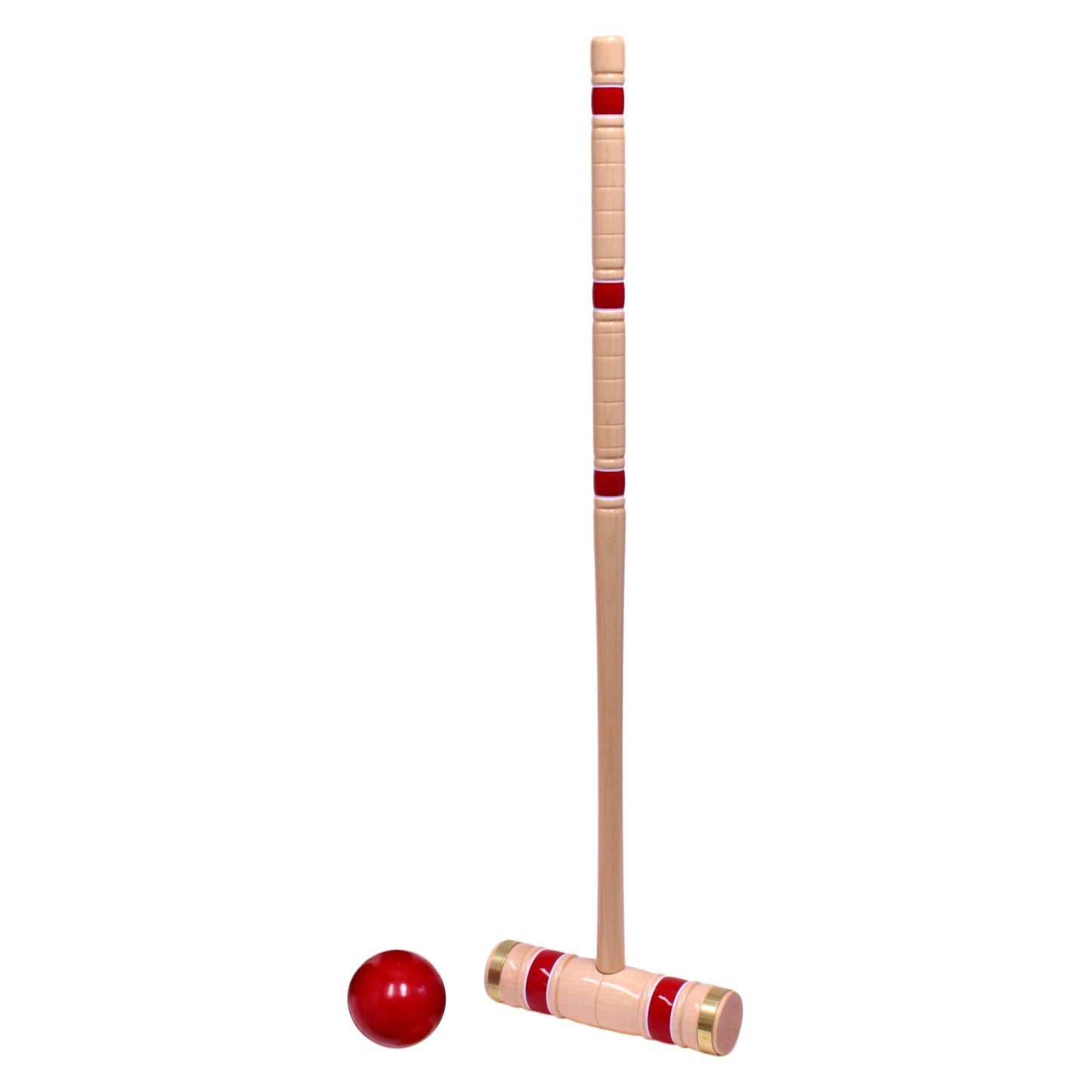 Deluxe 8-player outdoor croquet game set with wooden holder and carry bag, perfect for backyard fun and outdoor games.