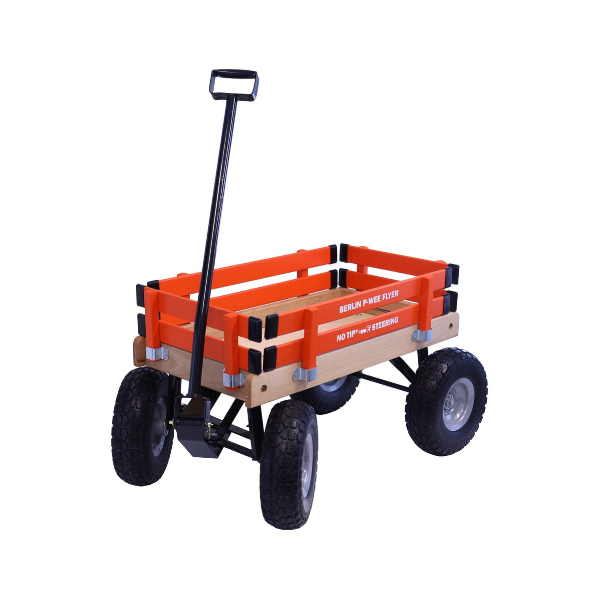 Berlin Big-Foot Kid's Wagon Model F300, Amish-made pull-behind wagon with durable wheels and wooden sides