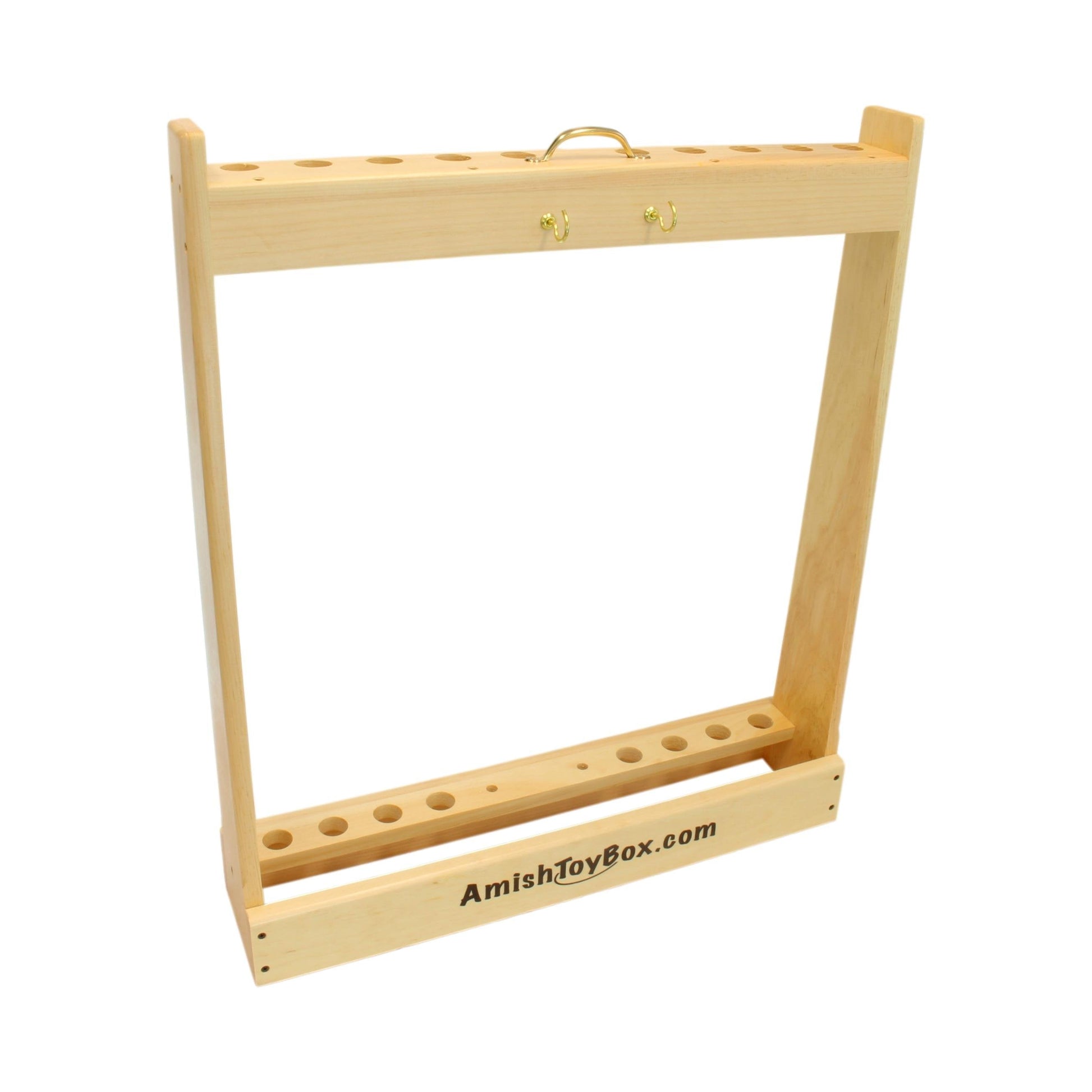 Deluxe 8-player wooden croquet set with balls, mallets, and hoops, stored in a durable wooden holder or carry bag.