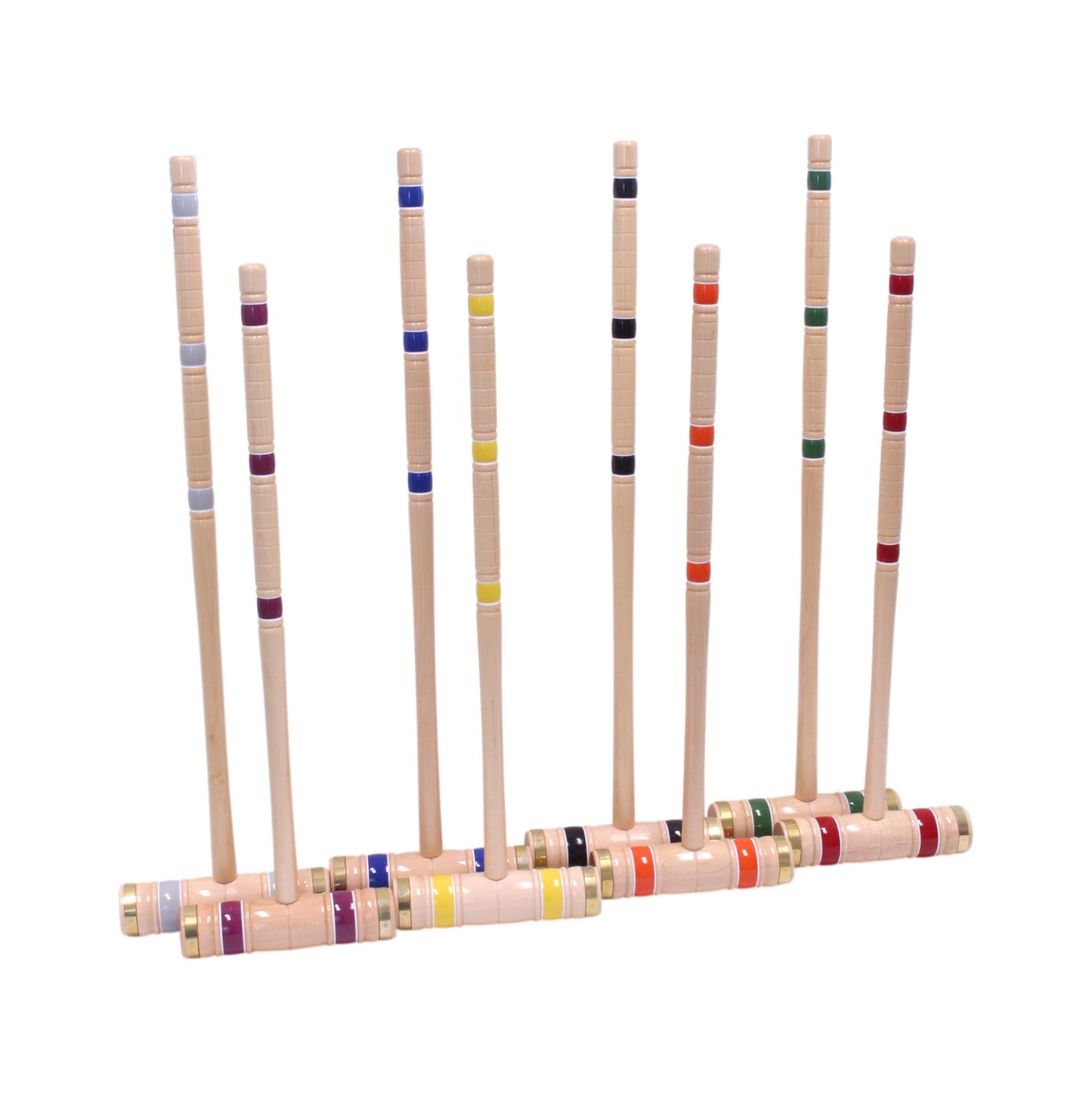 Deluxe 8-player wooden croquet game set with mallets, balls, hoops, and a carry bag for outdoor backyard fun.