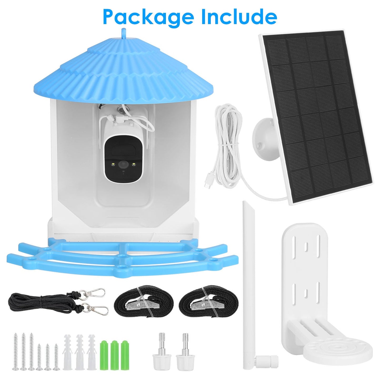 Mercantile Mountain Birdfy solar-powered smart bird feeder with 2K bird watching camera, outdoor garden bird feeding station