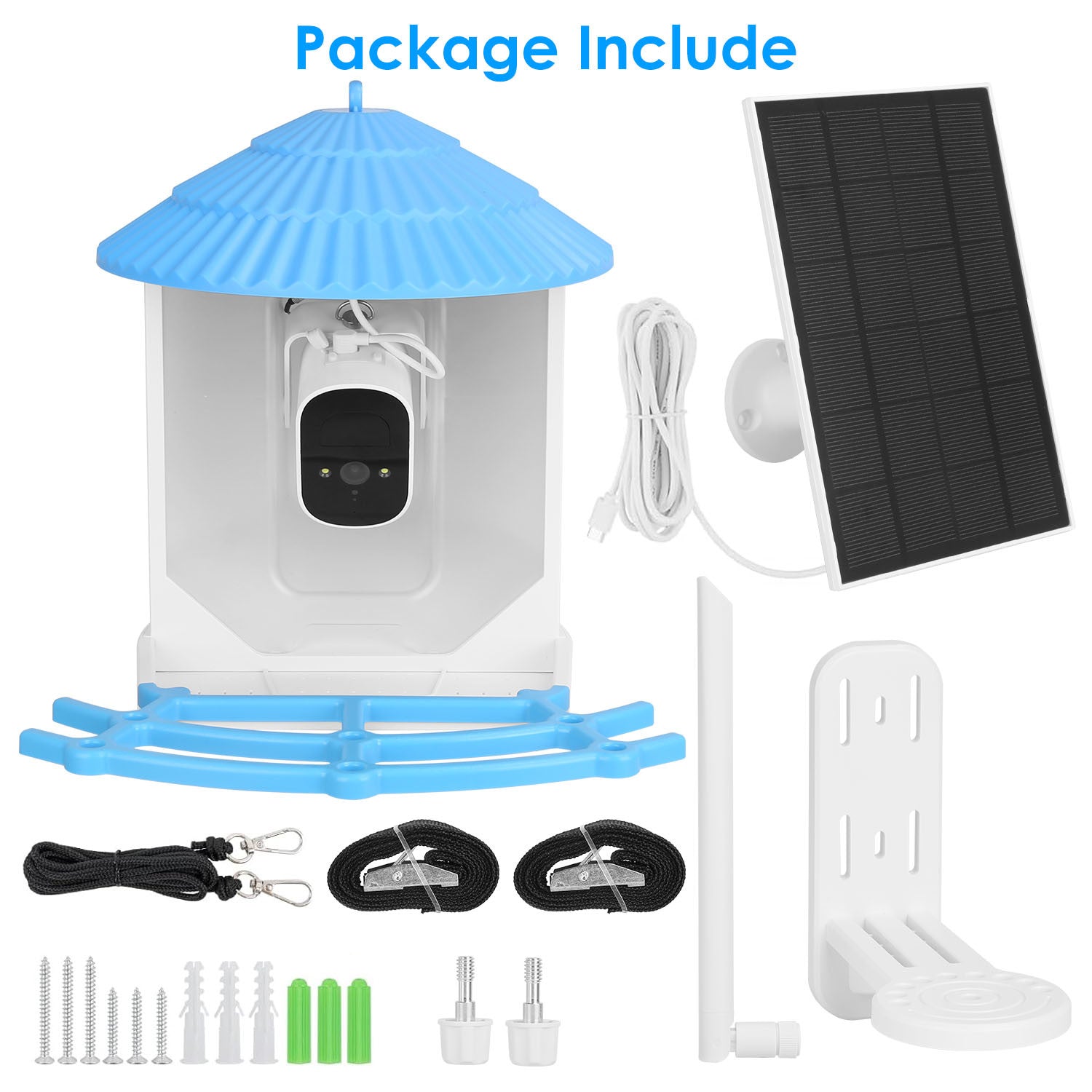 Mercantile Mountain Birdfy solar-powered smart bird feeder with 2K bird watching camera, outdoor garden bird feeding station