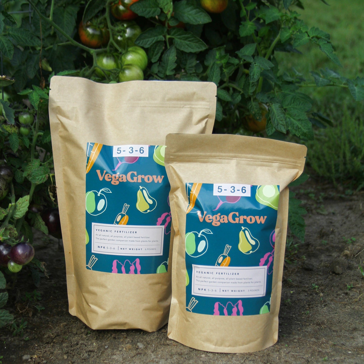 VegaGrow veganic fertilizer by MIgardener in a 3-pound bag, suitable for organic gardening and plant nourishment