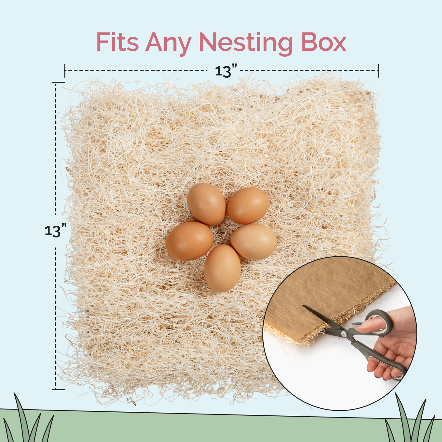 Mile Four chicken nesting pads, a set of 10 soft bedding pads designed for comfortable chicken nesting areas.