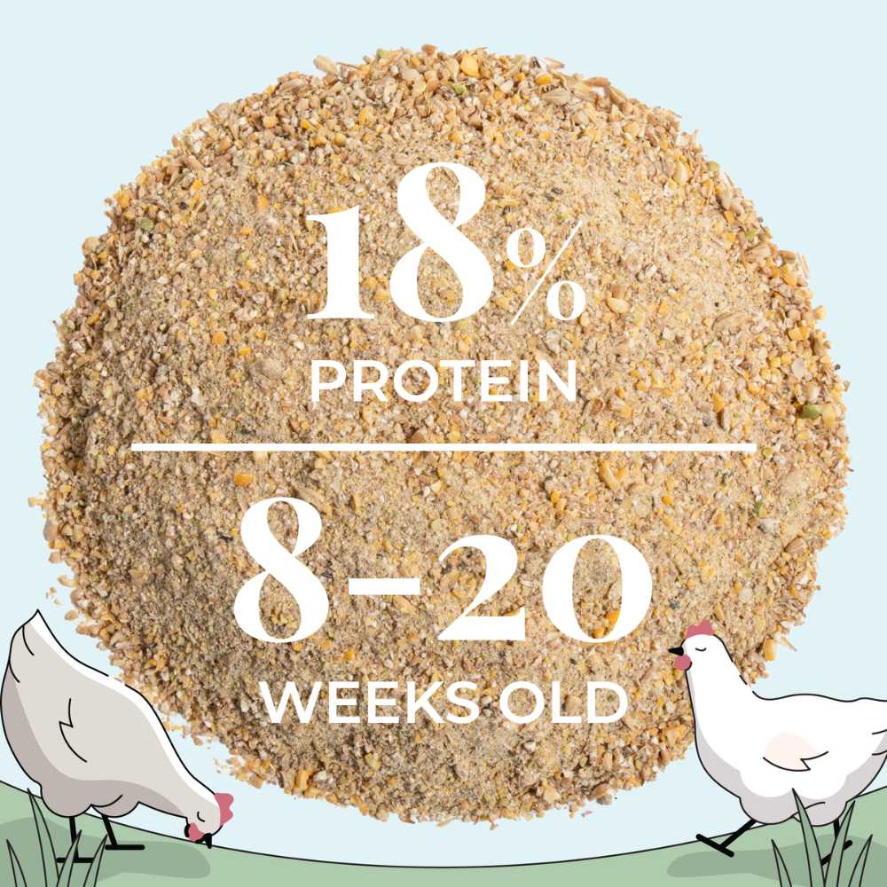 Organic chicken grower feed pellets by Mile Four, 2 lbs bag, designed for healthy poultry nutrition.