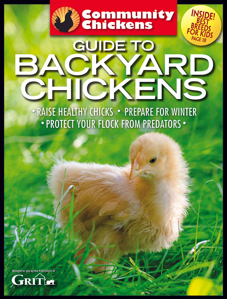 Set of Mother Earth News magazines featuring the Community Chickens Guide to Backyard Chickens, focusing on raising backyard hens.