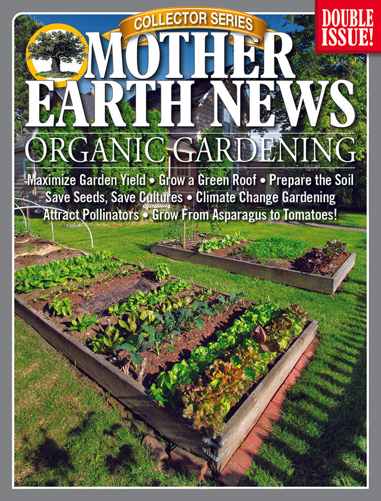 Mother Earth News Collector Series Organic Gardening 5th Edition magazine with gardening tips and organic farming advice.