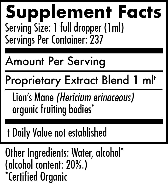 Mycomatrix Lions Mane adaptogenic mushroom extract bottle from Mushroom Mountain, showing the product label and packaging.