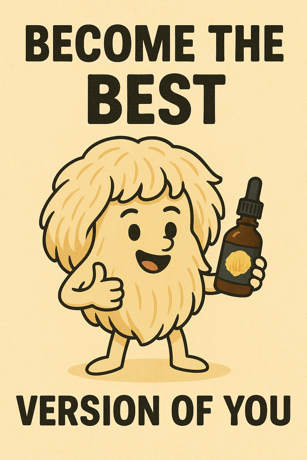 Mycomatrix Lions Mane adaptogenic mushroom extract bottle from Mushroom Mountain with a white label and black cap.