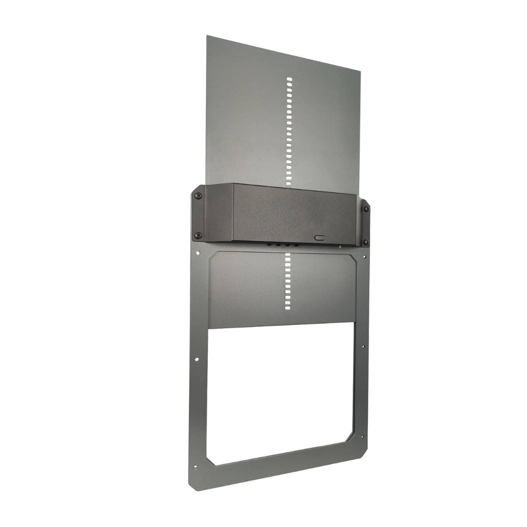 Farmight automatic chicken coop door made of aluminum, designed for easy access and secure closure for poultry.
