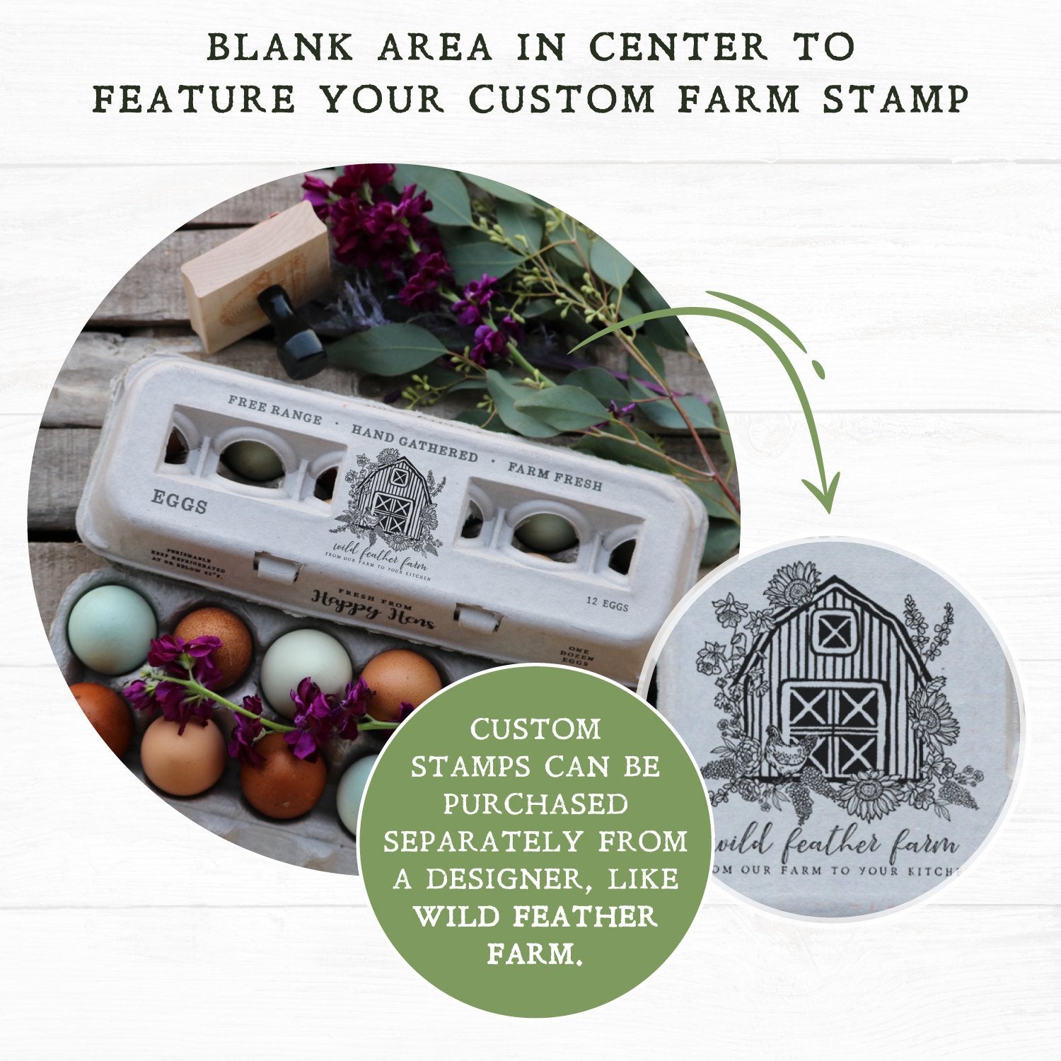 Blank Henlay egg cartons by My Pet Chicken, 25, 90, or 250-pack, designed for storing and stamping eggs.