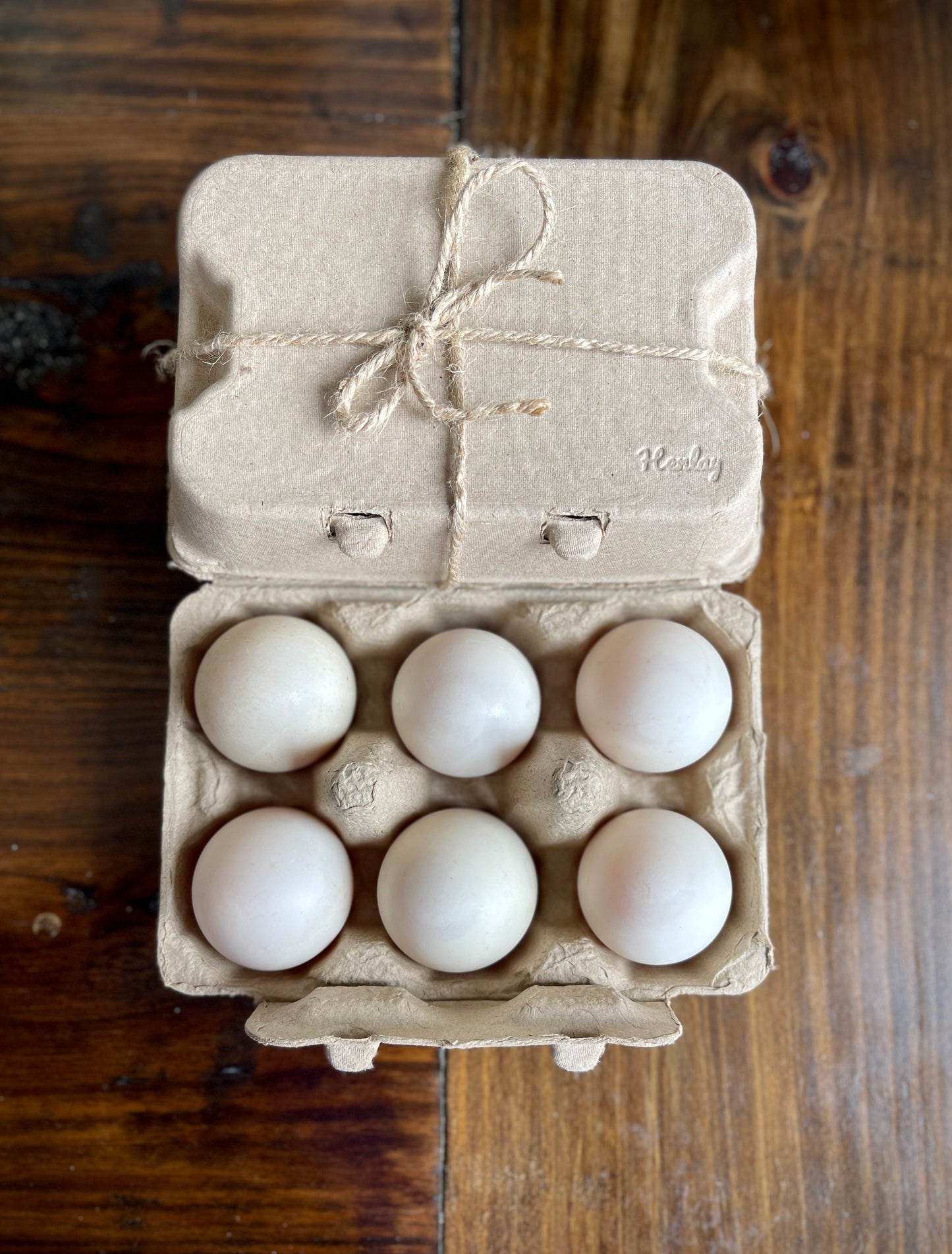 White Henlay Duck Egg Cartons holding half-dozen jumbo eggs, blank flat top, available in 20 or 100 count, by My Pet Chicken.