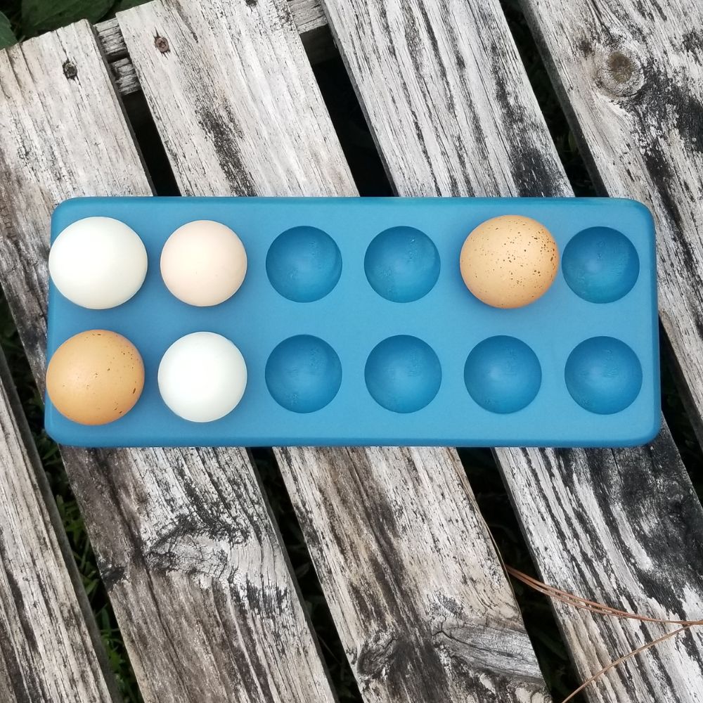 Wooden Henlay decorative egg storage tray by My Pet Chicken, ideal for refrigerator, kitchen counter, or display.