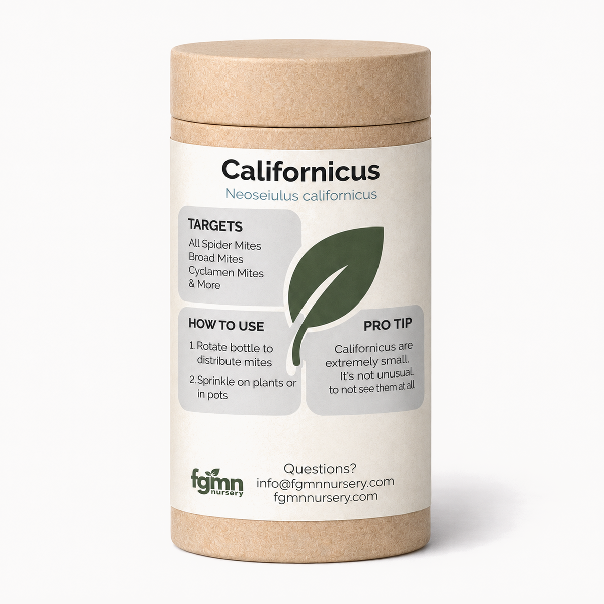 Neoseiulus californicus Treatment Bottles