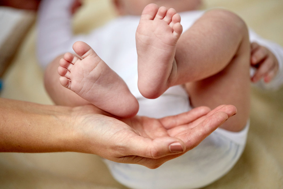 Organic handmade baby lotion from Sweet Harvest Farms, gentle baby and toddler skincare in a soft, natural bottle.