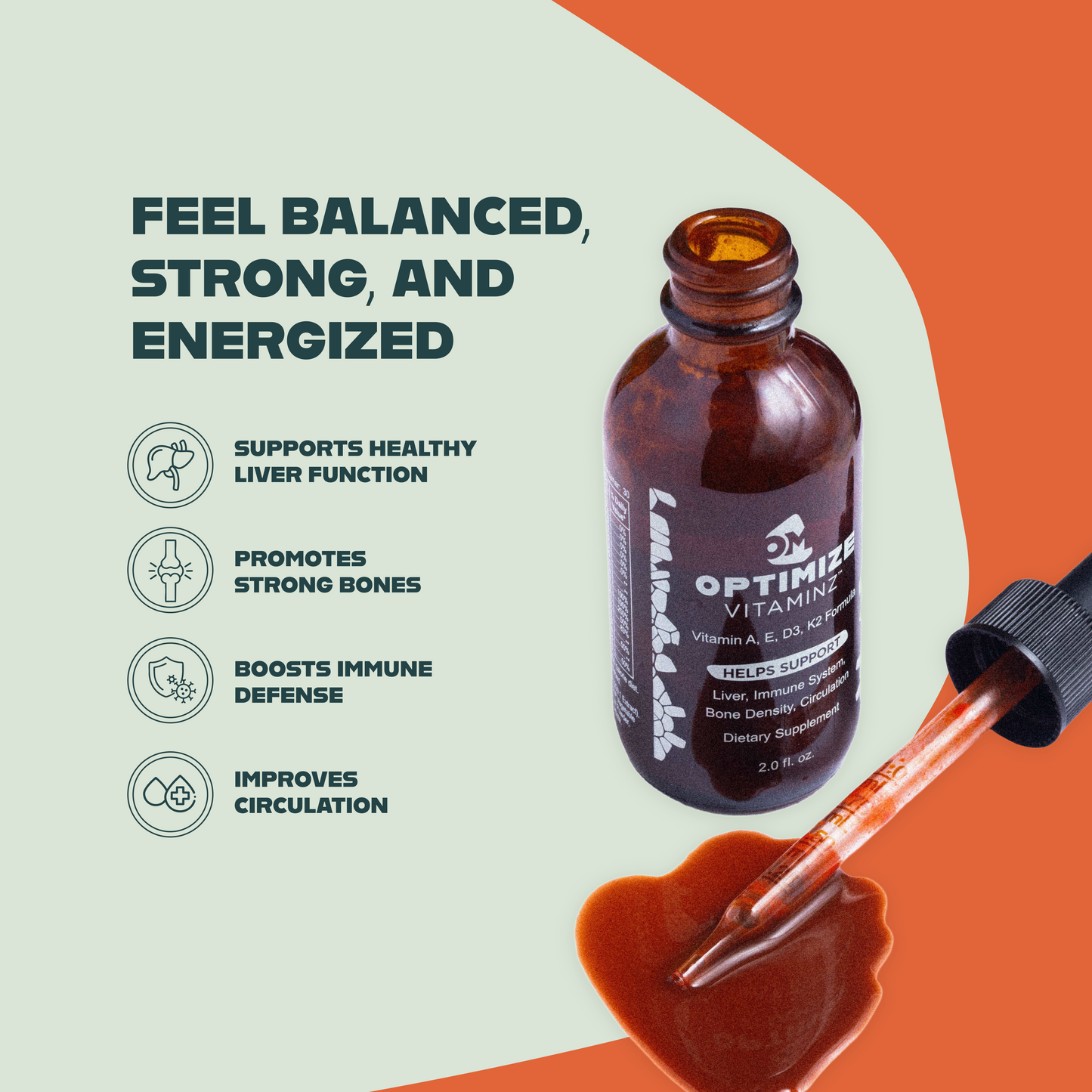 Optimize Minerals and Vitaminz Bundle with blood orange flavor, 30-day supply of mineral and vitamin supplement from Optimize Minerals.