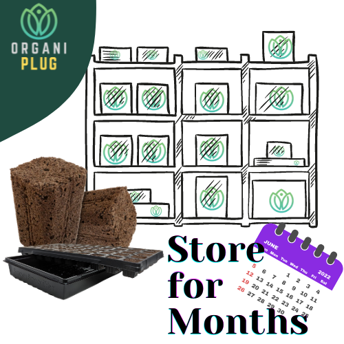 OrganiPlug seed and cutting propagation plugs in a tray, designed for easy planting and root development. GrowersHouse brand.