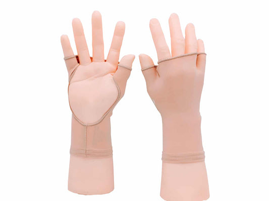 PalmFree™ Sun Gloves in Almond Beige, lightweight UPF 50+ gloves with a textured palm for sun protection and comfortable fit.