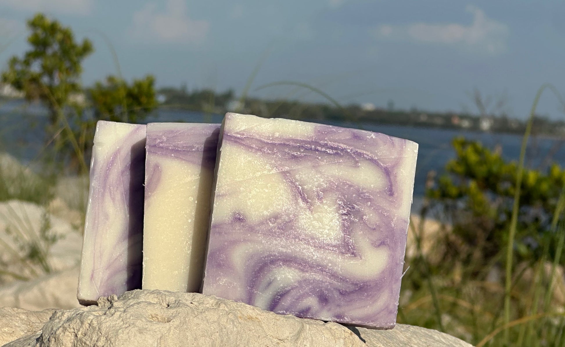 Lavender soap from Peachy Clean Soaps and More LLC, featuring a smooth, fragrant lavender-colored bar of handmade soap.