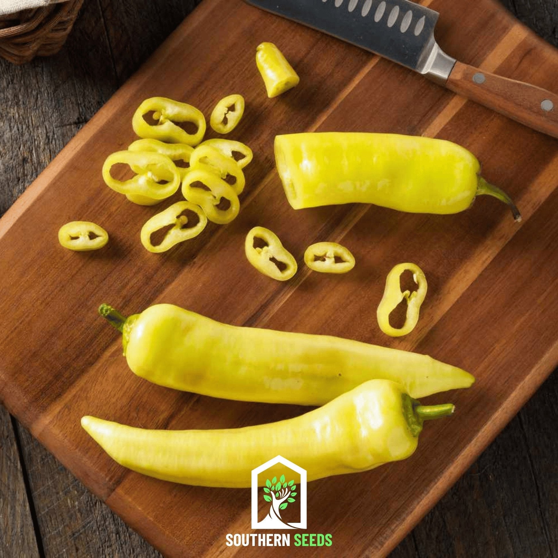 Set of six heirloom pepper seeds from Southern Seeds, showcasing various colorful pepper varieties in the collection.