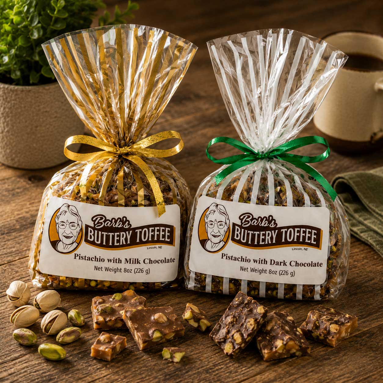 Homemade Milk Chocolate Toffee | 8 oz | Multiple Nut Options | Barb's Buttery Toffee