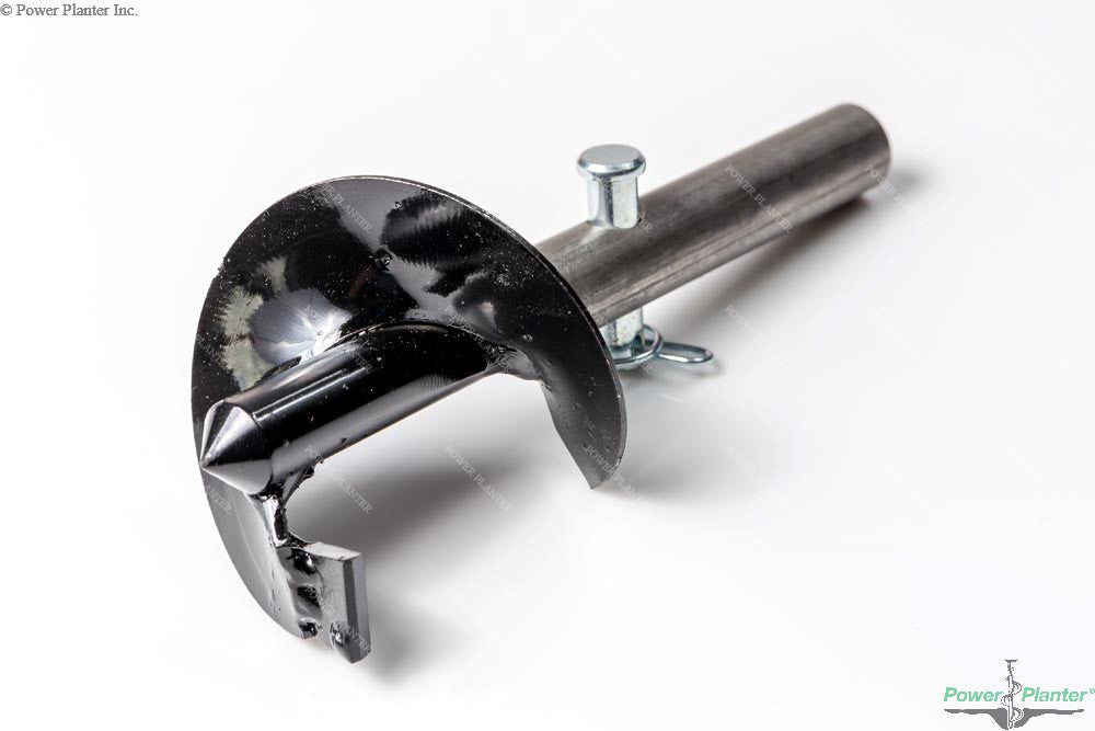 Heavy-duty auger replacement tip for Power Planter Augers, durable metal accessory for efficient soil drilling and planting tasks.