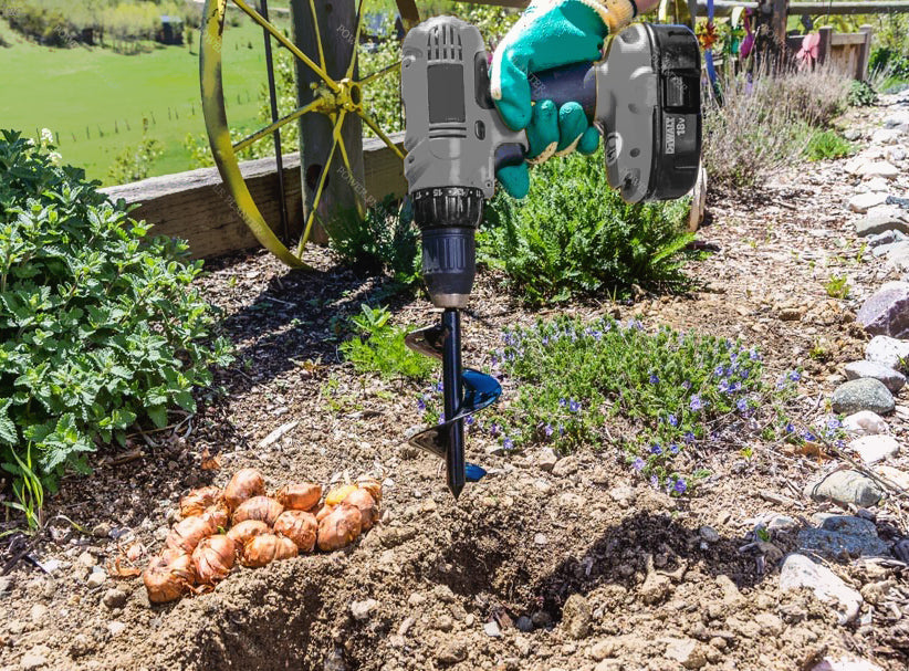Power Planter Augers DIY Guru 3-inch by 12-inch gardening auger suitable for planting and soil preparation.
