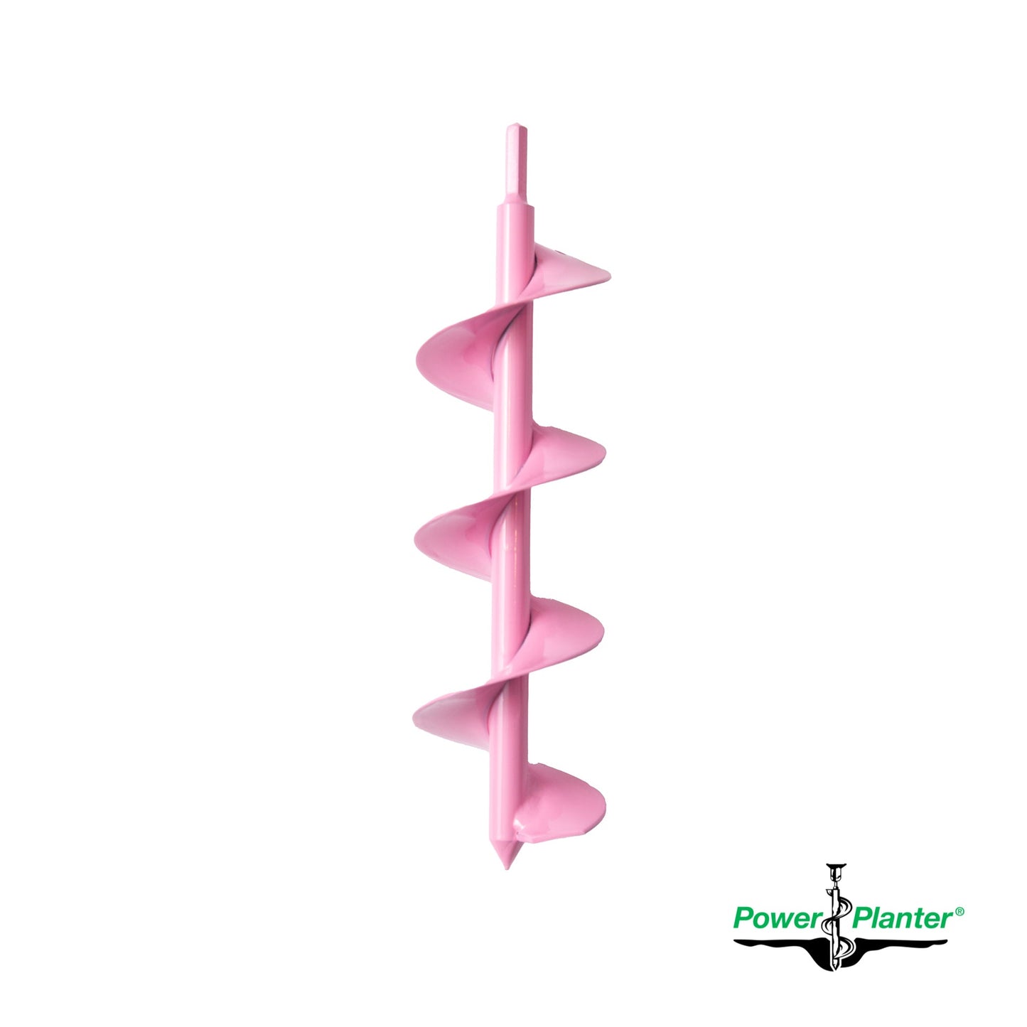 Black DIY Guru Gardening Auger by Power Planter, 3-inch by 12-inch size, designed for efficient soil digging and planting.