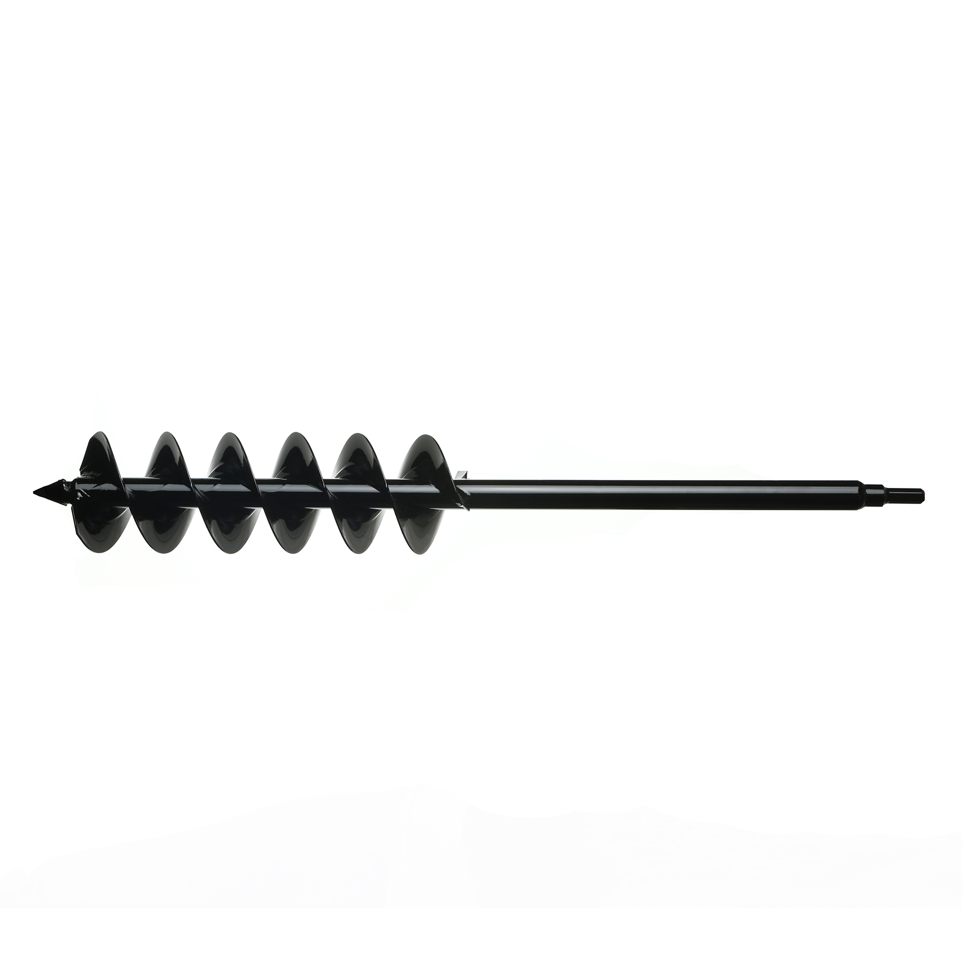 Heavy duty Power Planter Auger for bulbs and root quencher installation, 4-inch diameter, 28-inch length, ideal for gardening projects.
