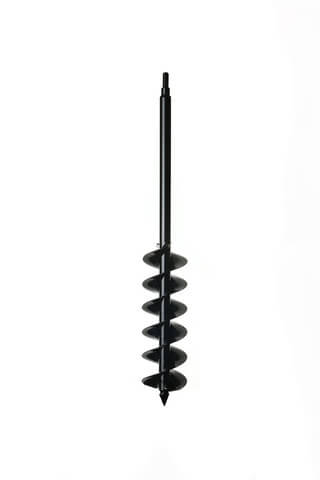 Heavy duty 4-inch Power Planter Auger for bulbs and root quencher installation, 4 x 28 inches, suitable for home gardening projects.