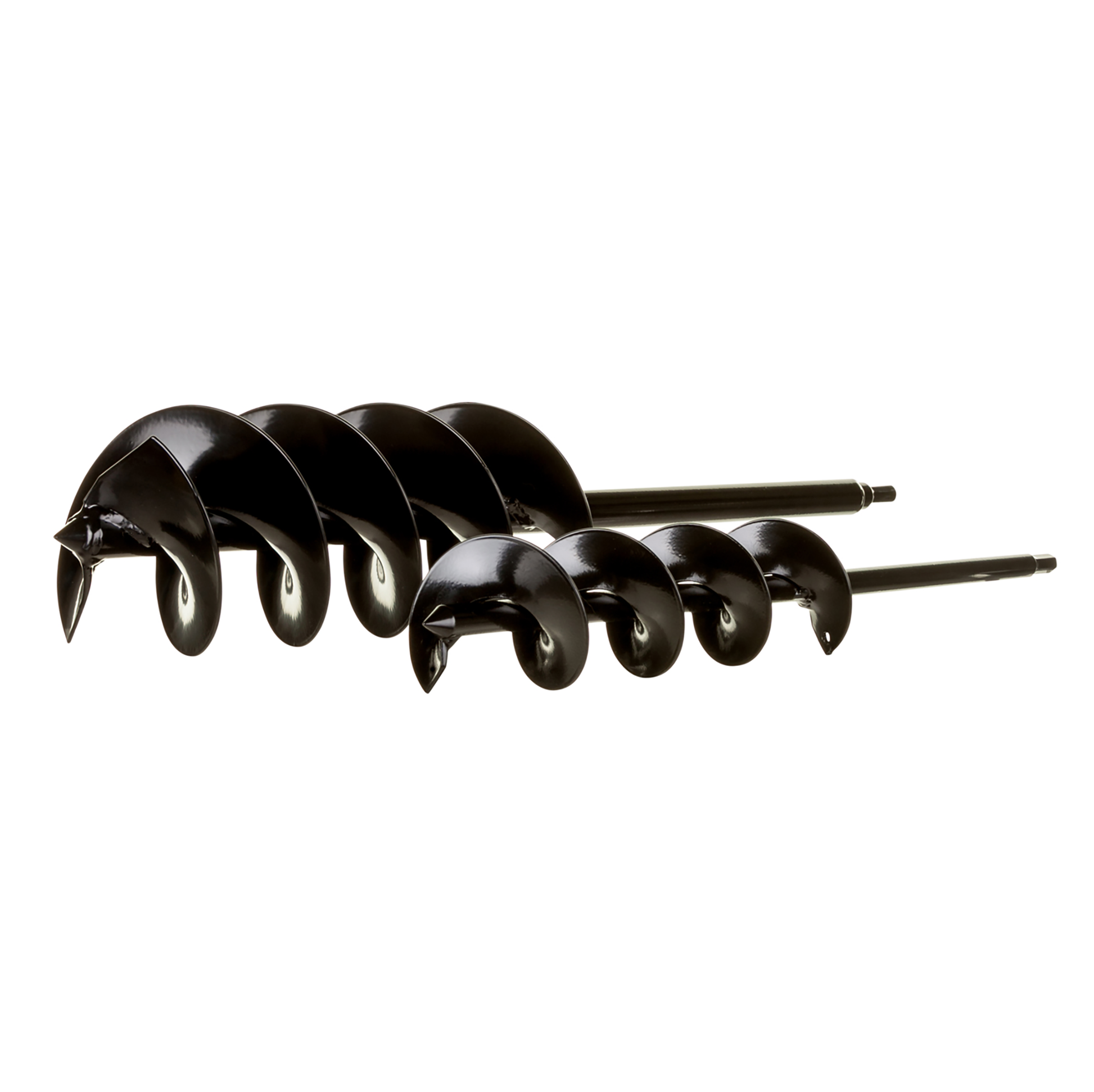 Power Planter Augers heavy-duty landscaping auger starter pack with 3" x 24" and 5" x 28" augers for gardening and soil drilling.