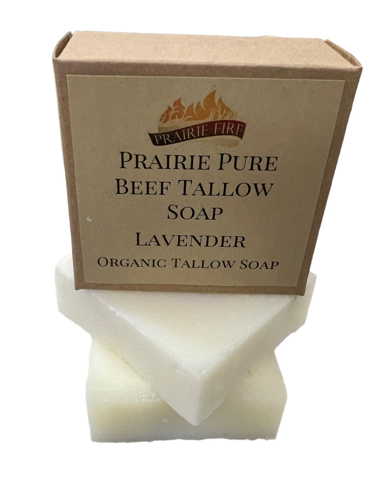 Prairie Fire Tallow pure beef soap bar 3-pack, fragrance-free, made in USA, for face, body, hair, moisturizing and soothing natural skincare.
