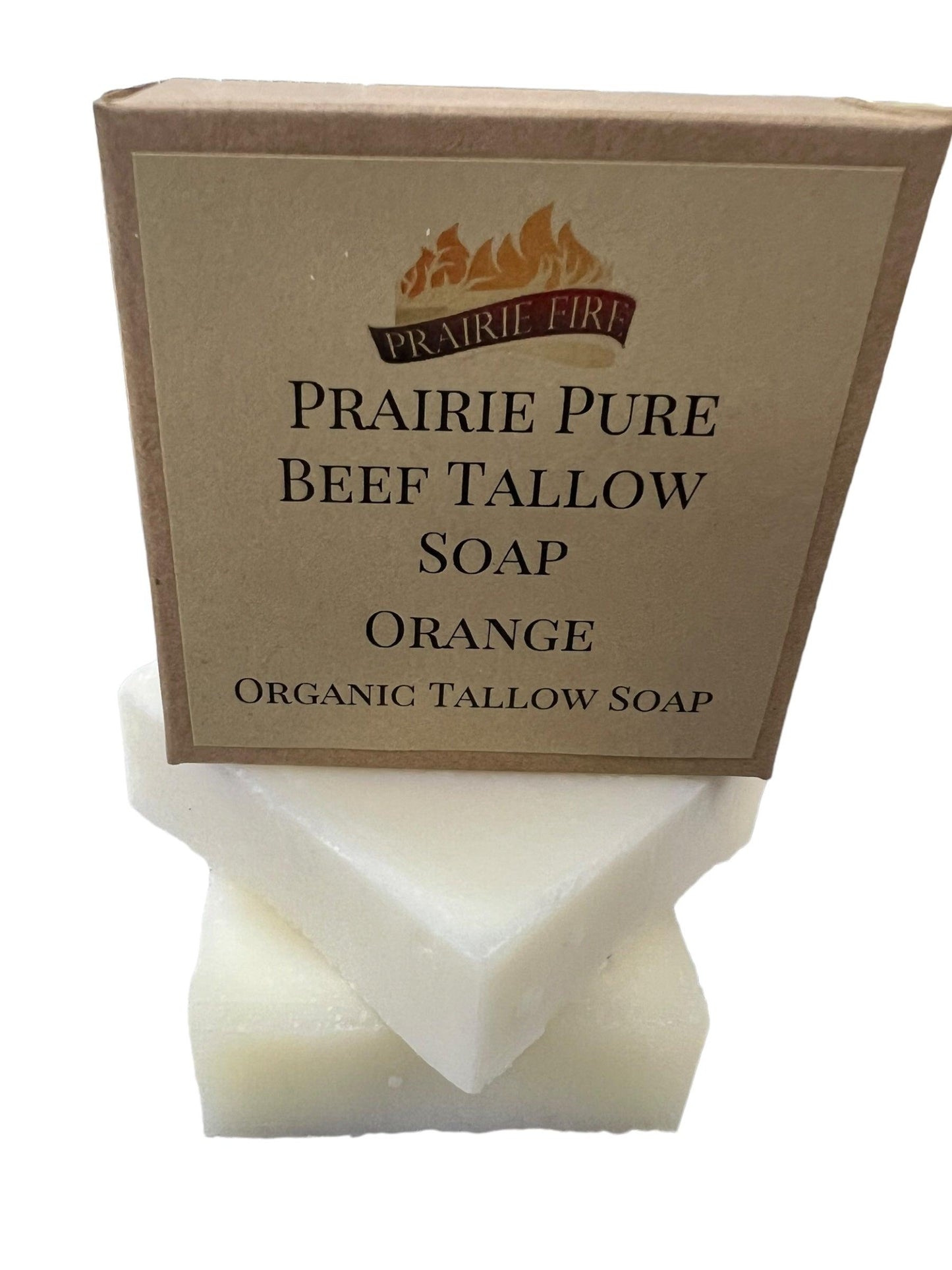 Pure Beef Tallow Soap Bar by Prairie Fire Tallow, Candles, and Lavender, 3-pack, natural organic soap for face, body, and hair.