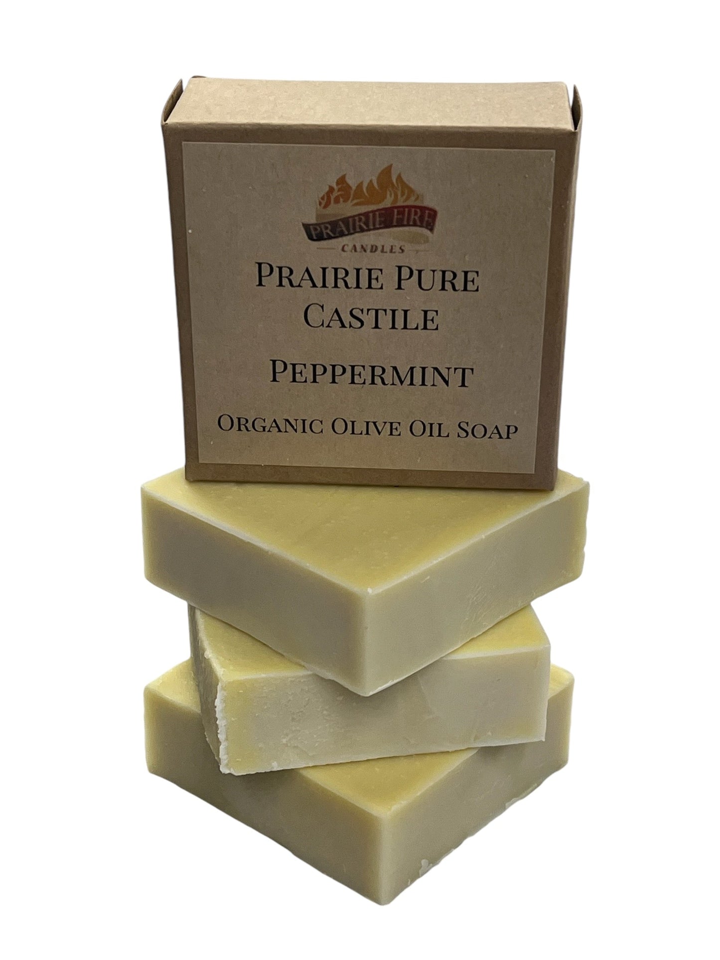 Pure Real Castile organic olive oil soap for sensitive skin, fragrance-free and dye-free, in a 3-pack bar soap from Prairie Fire.