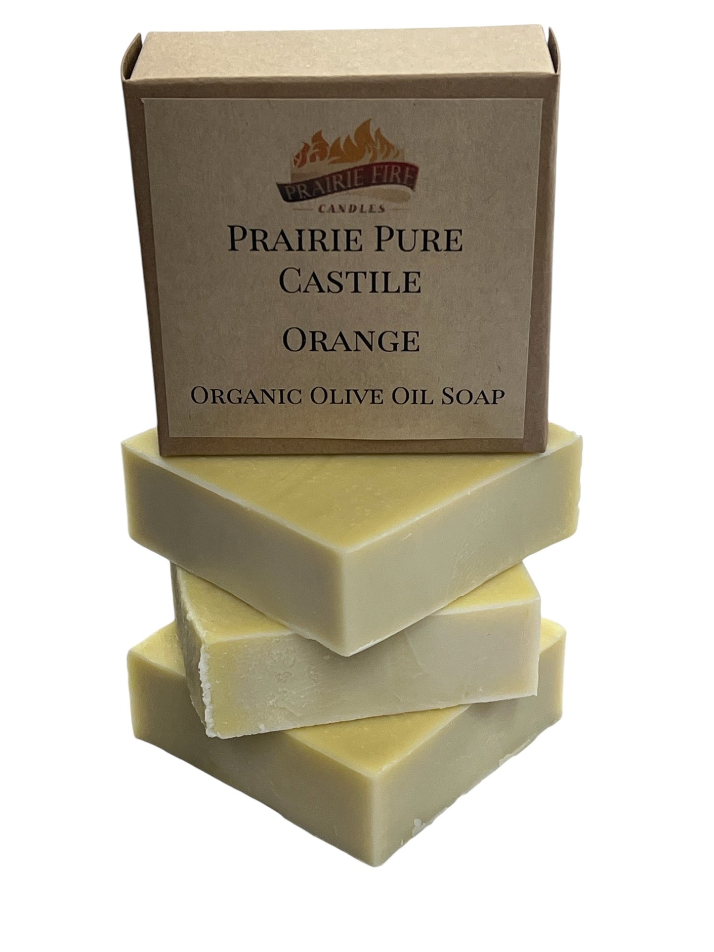 Pure Real Castile organic olive oil bar soap, fragrance-free, dye-free, for sensitive skin, 3-pack from Prairie Fire Tallow.